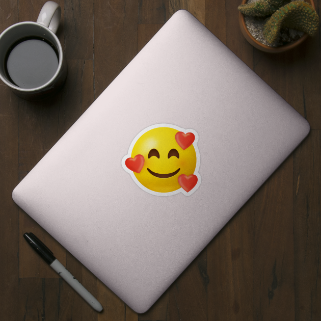 Emoji with hearts by Vilmos Varga